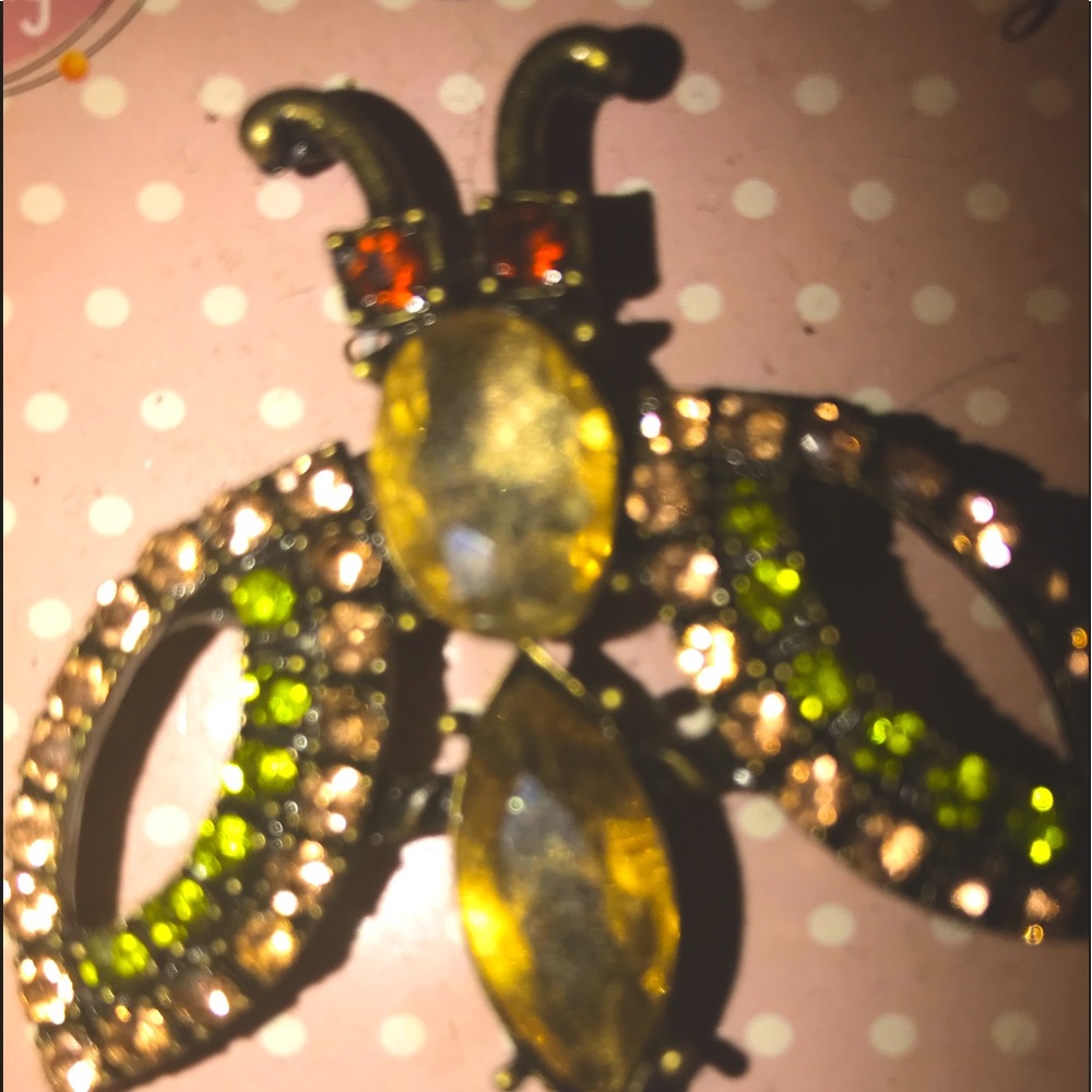 Australian Crystal Bumble Bee Brooch